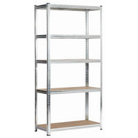SCHWERLASTREGAL galvanisiertes Silber 90x40x180 cm - Silberfarben, Metall (90/180/40cm) - Akord