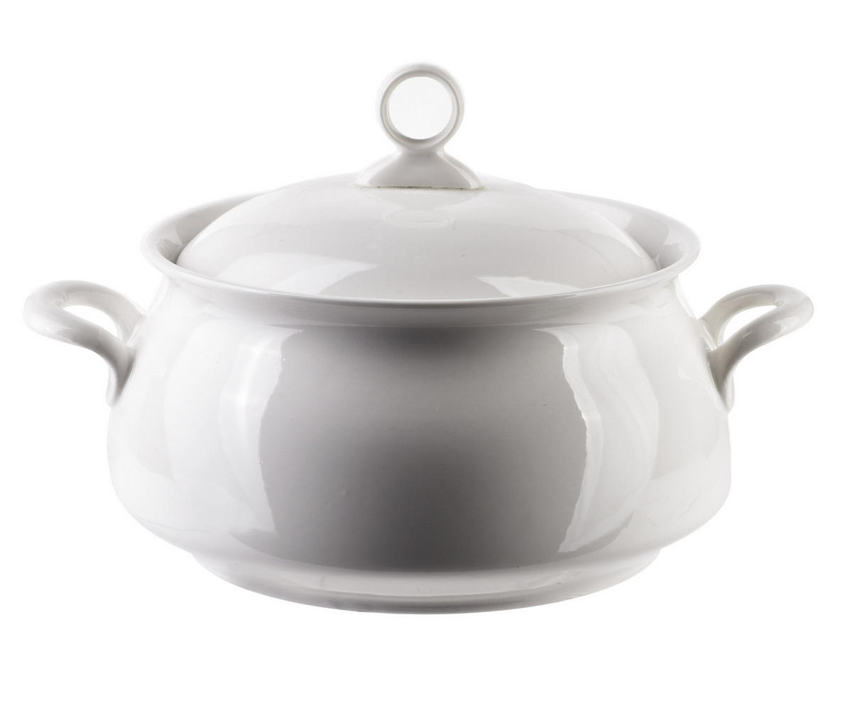 SUPPENTOPF Basic Weiß 27/22/17 cm Keramik - Weiß, Keramik (27cm) - Mondex