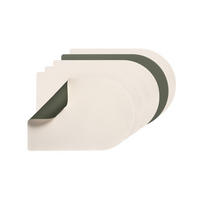 TISCHSET - 6er-Set - Recyceltes Leder in Cremeweiß und Graugrün - Weiß, Textil (30/44.5cm) - Björn