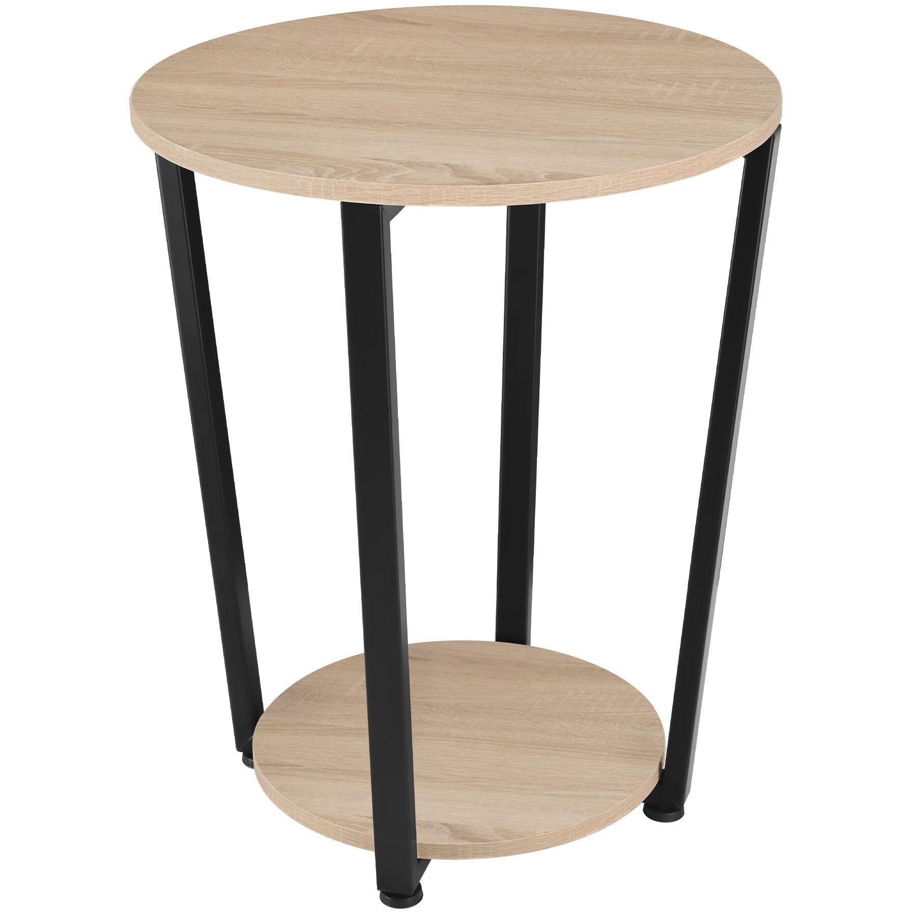 BEISTELLTISCH Swindon,50 x 62,5 cm,Industrial Holz hell, Eiche Sonoma - Naturfarben, Holz (50/50/62.5cm) - tectake