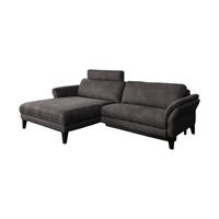ECKSOFA MIT MOTORISCHER RELAXFUNKTION MALTA Anthrazit Webstoff - Anthrazit/Schwarz, Buchenholz/Textil (302/175cm) - KAWOLA