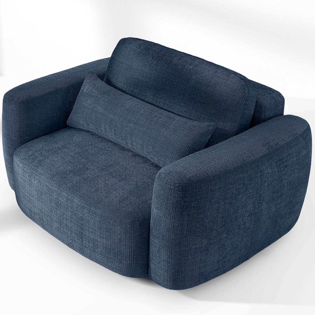 SESSEL ELOSA - Dunkelblau, Holz/Textil (145/85/115cm) - KONSIMO®