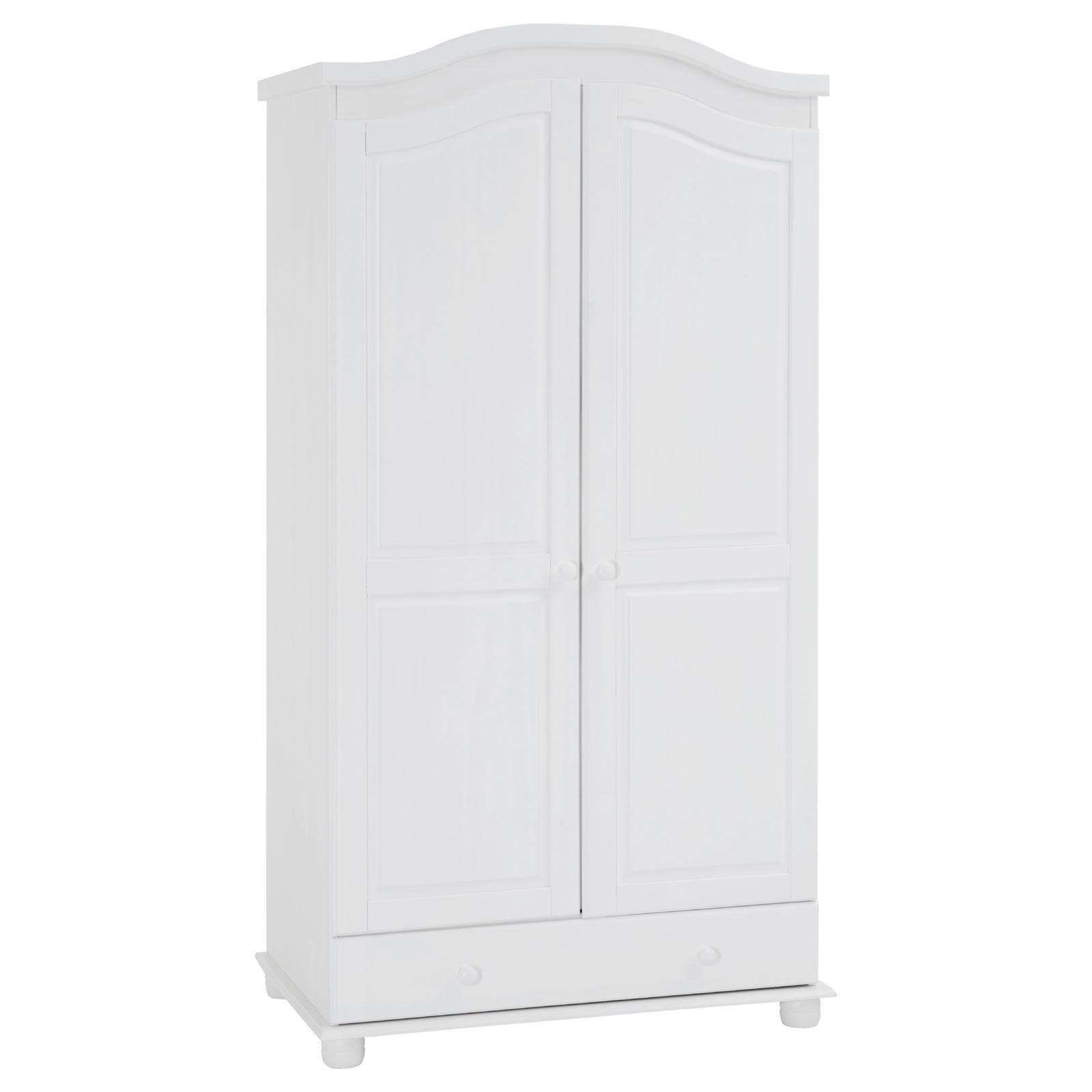 GARDEROBENSCHRANK BERGEN - Weiß, Holz (97/183/54cm) - IDIMEX