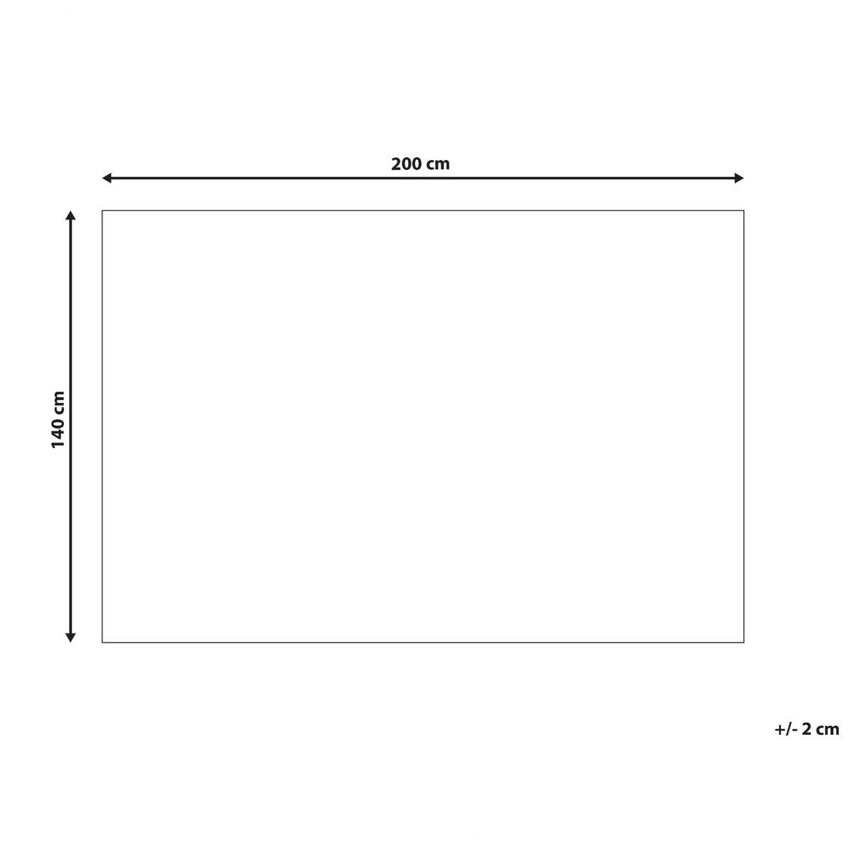 KURZFLOR-TEPPICH Ellek 200/140 cm - Weiß, Textil (140/200cm) - Beliani
