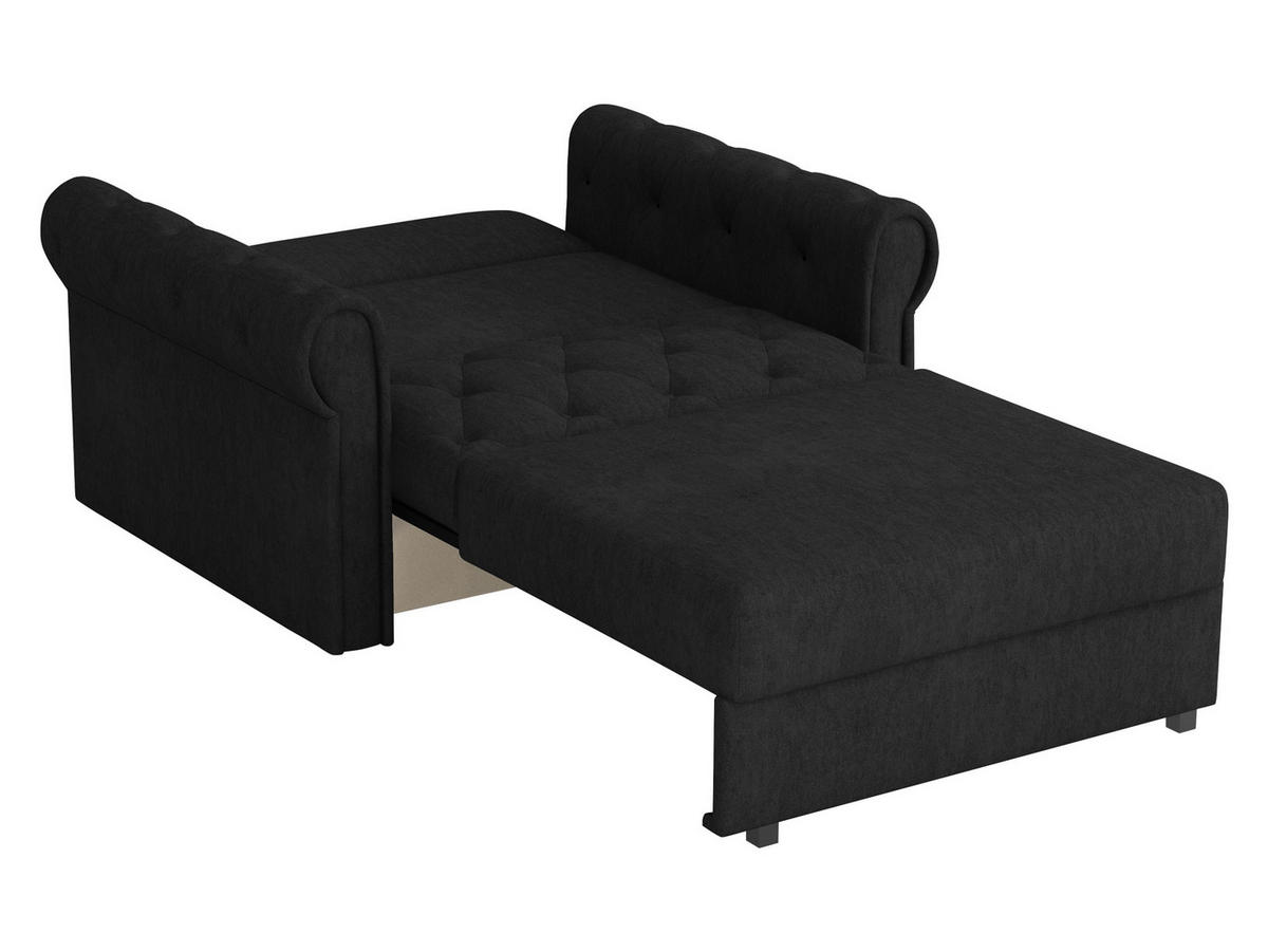 SCHLAFSOFA Viva Roma II - Blau/Schwarz, Holz/Textil (148/85/98cm) - MIRJAN24