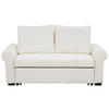 2-SITZER-SCHLAFSOFA Leinenoptikcreme Silda - Weiß, Textil (173/92/93cm) - Beliani