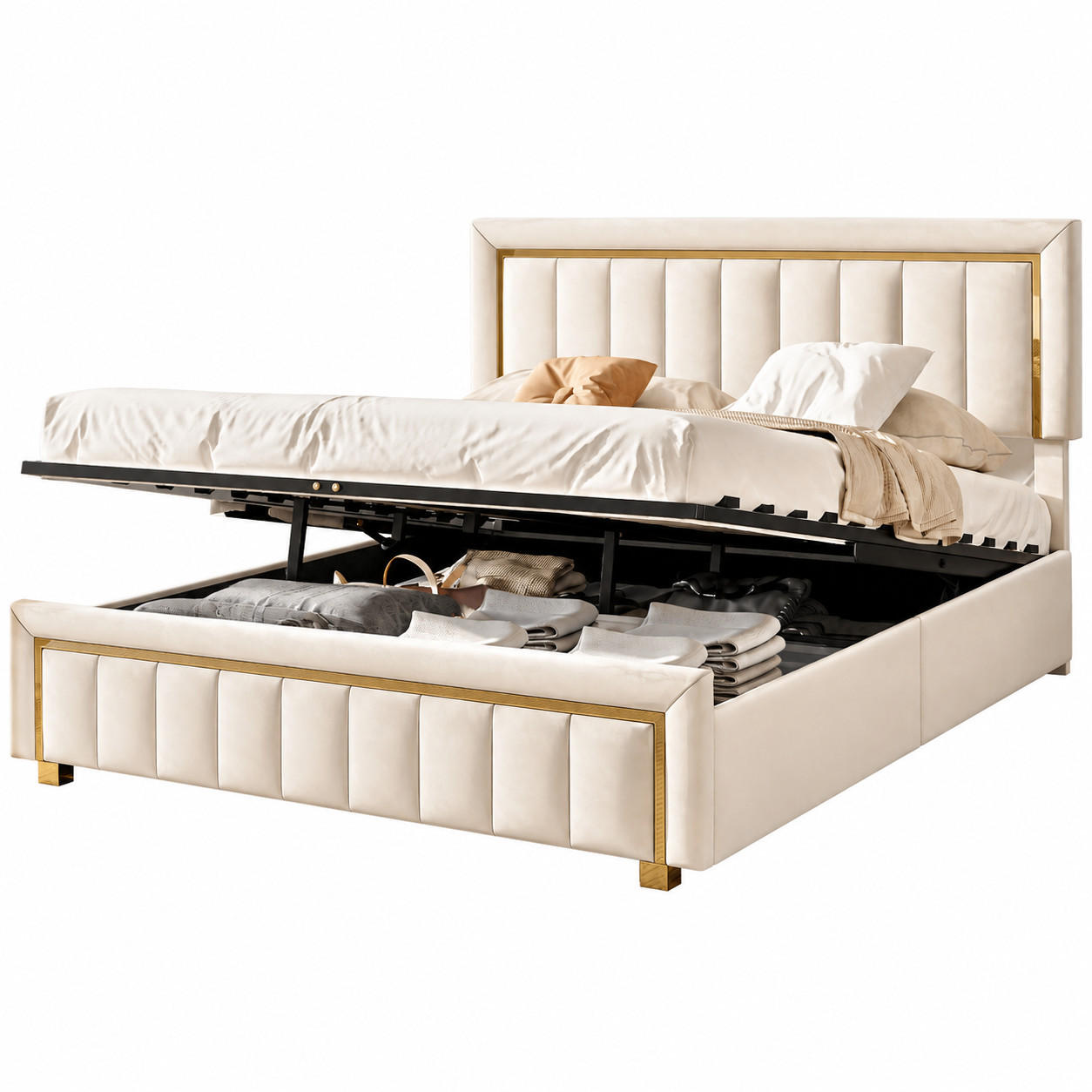 Furnishings Home Polsterbett Beige 140x200 cm