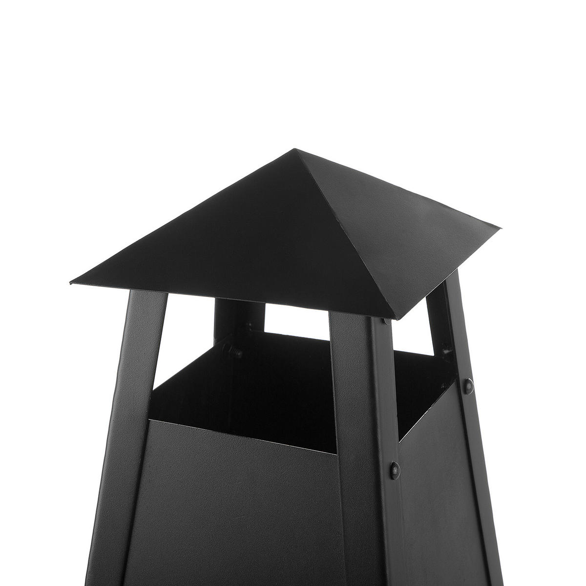 FEUERSTELLE Stah schwarz Yasur - Schwarz, Metall (41/100/41cm)