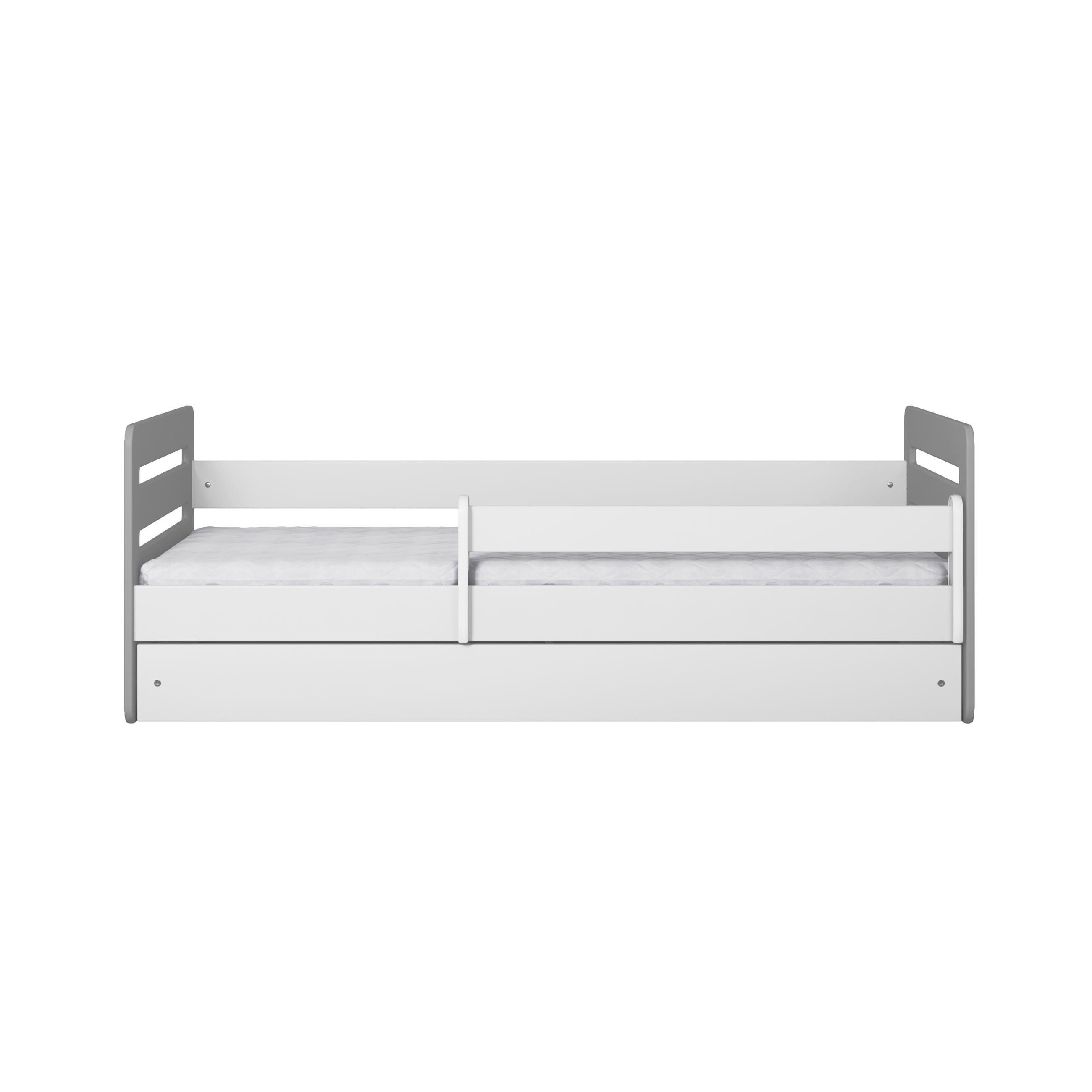 KINDERBETT Tomi MIX mit Schublade und Matratze 90/65/184 - Grau, Holzwerkstoff (80/180cm) - RAUMHIRSCH FURNITURE