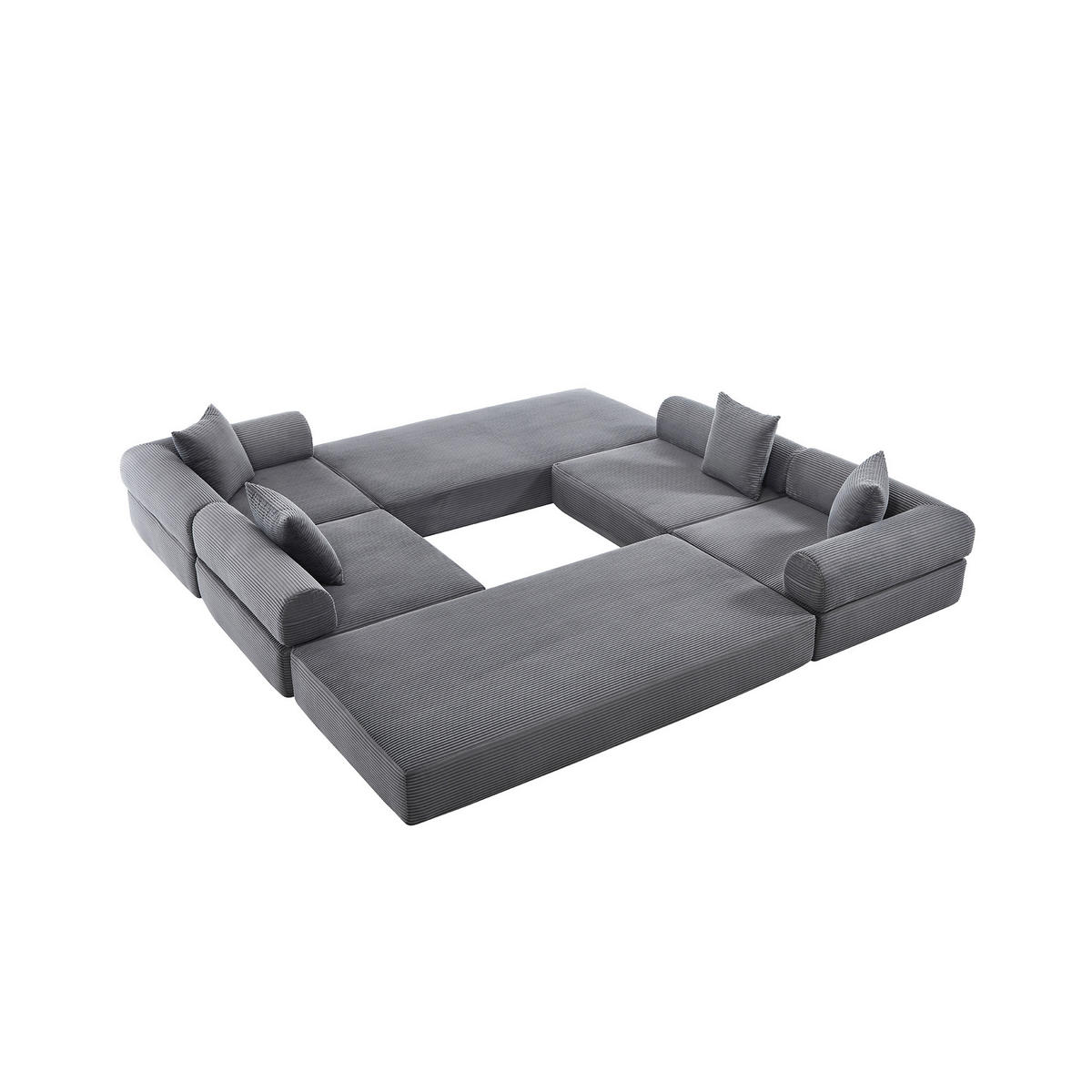 ECKSCHLAFSOFA 270/180/64 cm Dunkelgrau - Dunkelgrau, Textil (180/270cm)
