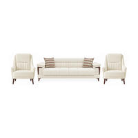 SITZGARNITUR Mendoza, Creme Stellvariante 2+1+1 - Bordeaux, Holz/Holzwerkstoff (180/80/95cm)
