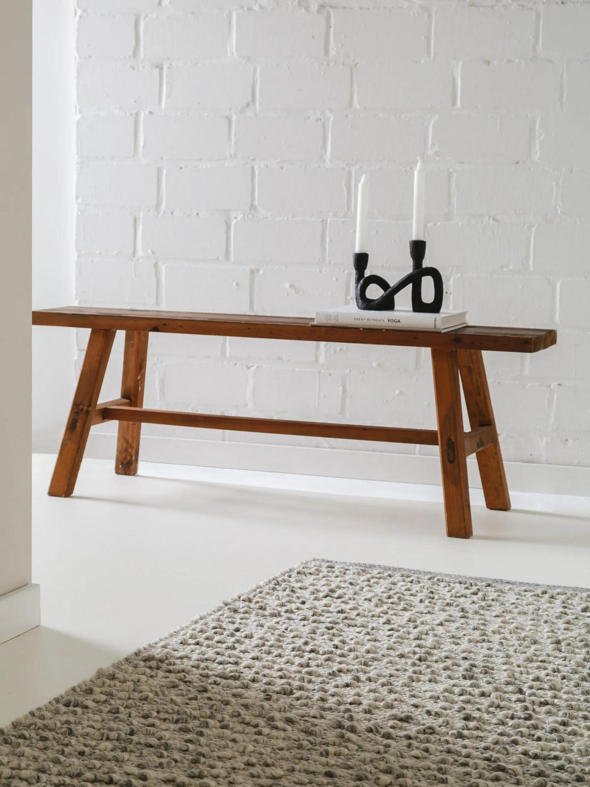 WOLLTEPPICH Lana Grau 80x250 cm - Grau, Textil (80/250cm) - benuta Pure