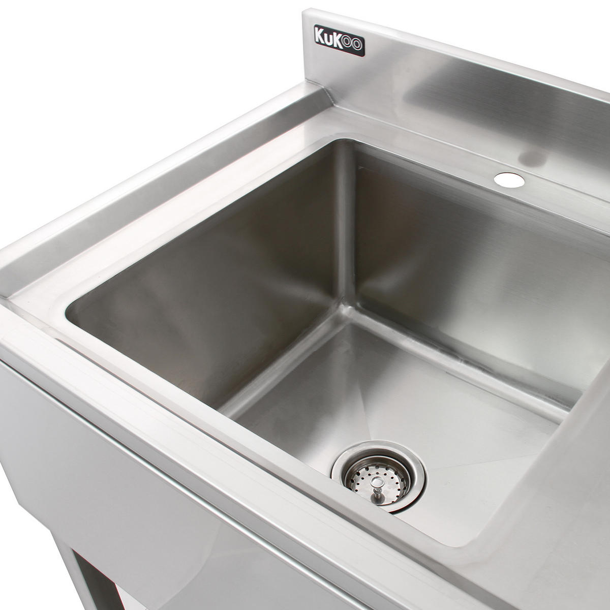 GASTROSPÜLE Edelstahl Spülbecken 1 Becken links - Alufarben, Metall (120/1/60cm) - Monstershop