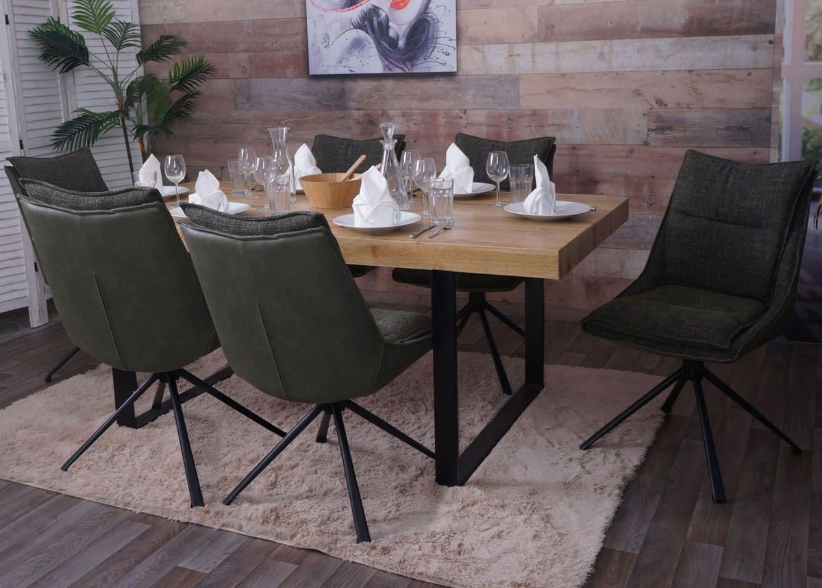 ESSZIMMERSTUHL Grün 6er-Set - Grün, Textil (52/92/52cm) - MCW