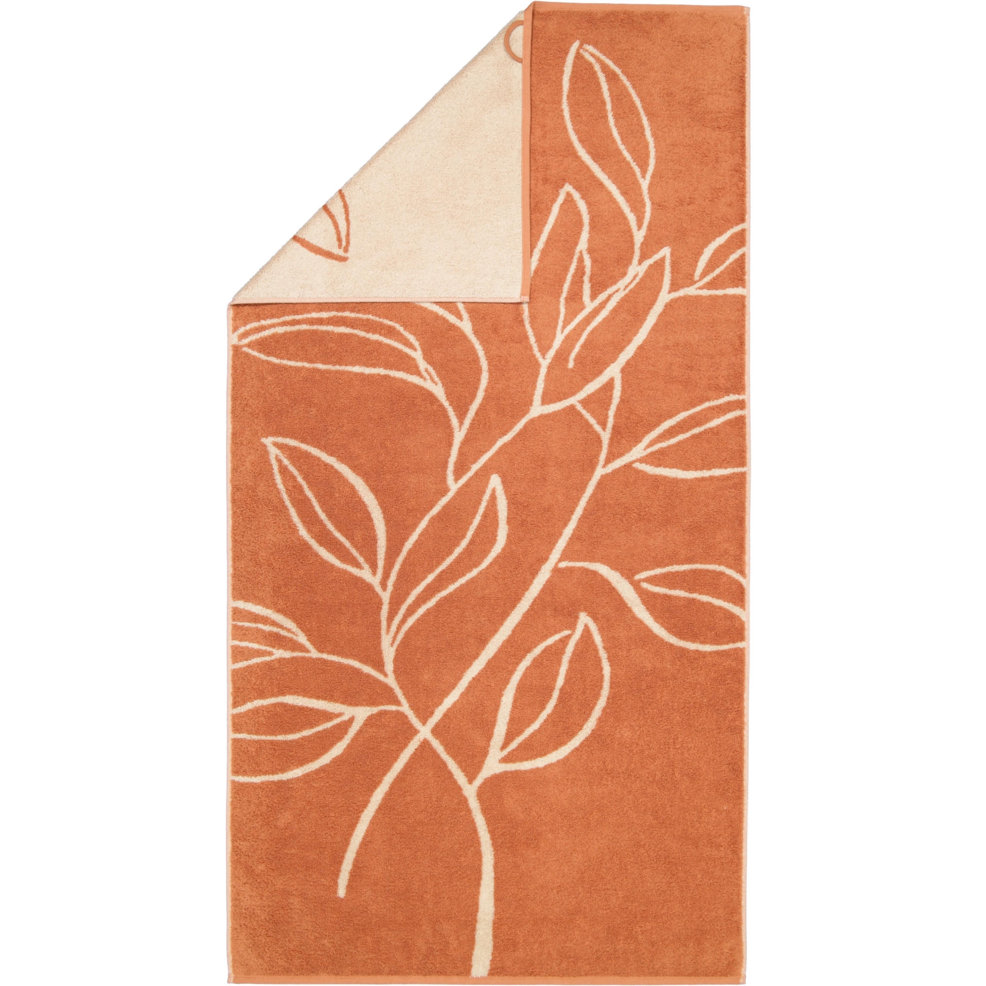 HANDTÜCHER ATELIER FLORAL 6239 KUPFER - 33 - Orange, Textil (70/140cm) - Cawoe