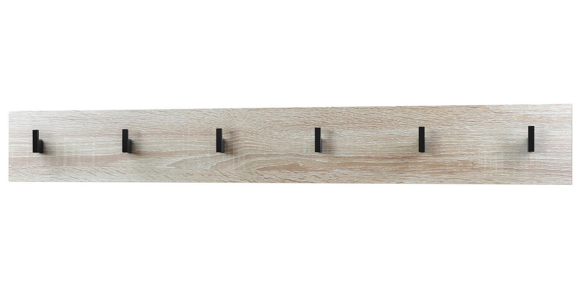 GARDEROBENPANEEL Linea Eiche sägerau - Eiche San Remo, Holzwerkstoff (110.5/14.5/3.5cm) - Vladon