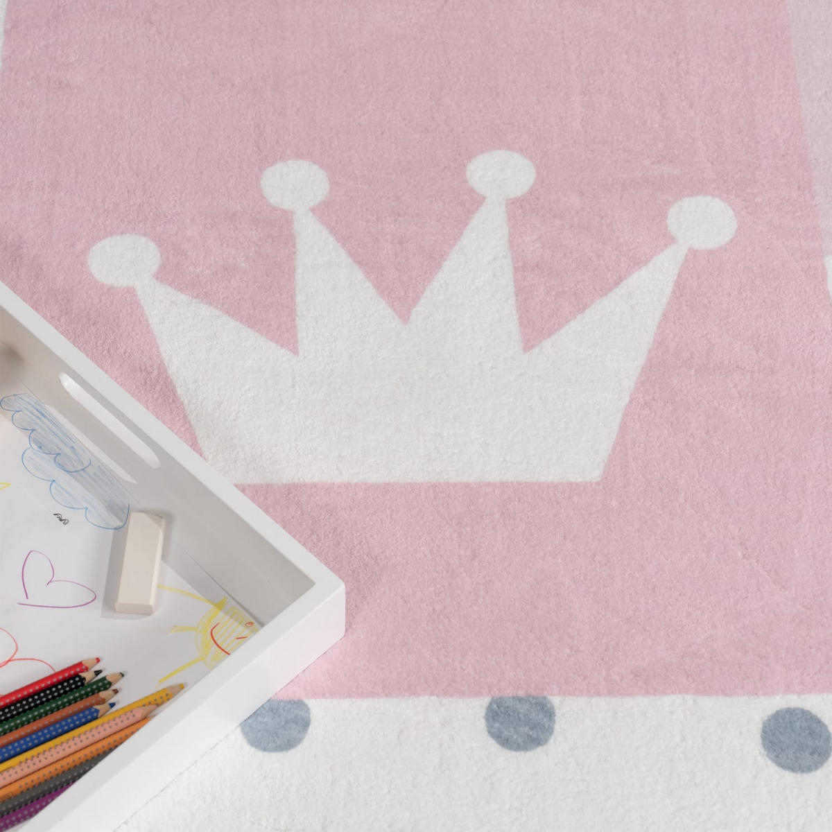 KINDERTEPPICH 160/160 cm Eliz 391 - Pink, Kunststoff (160/160cm) - Paco Home