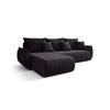 ECKSOFA mit Schlaffunktion TOKYO L Monolith 97 Links - Schwarz, Textil (280/185cm) - Bedante