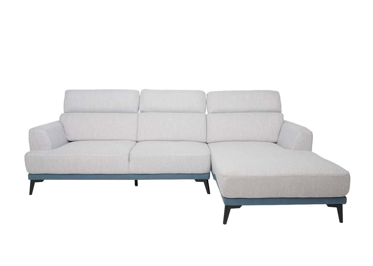 SOFA L-FORM Hellgrau - Hellgrau, Textil (277/170cm) - MCW