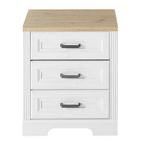 ROLLCONTAINER - Weiß/Pinienfarben, Holzwerkstoff/Metall (54/62/39cm) - home24