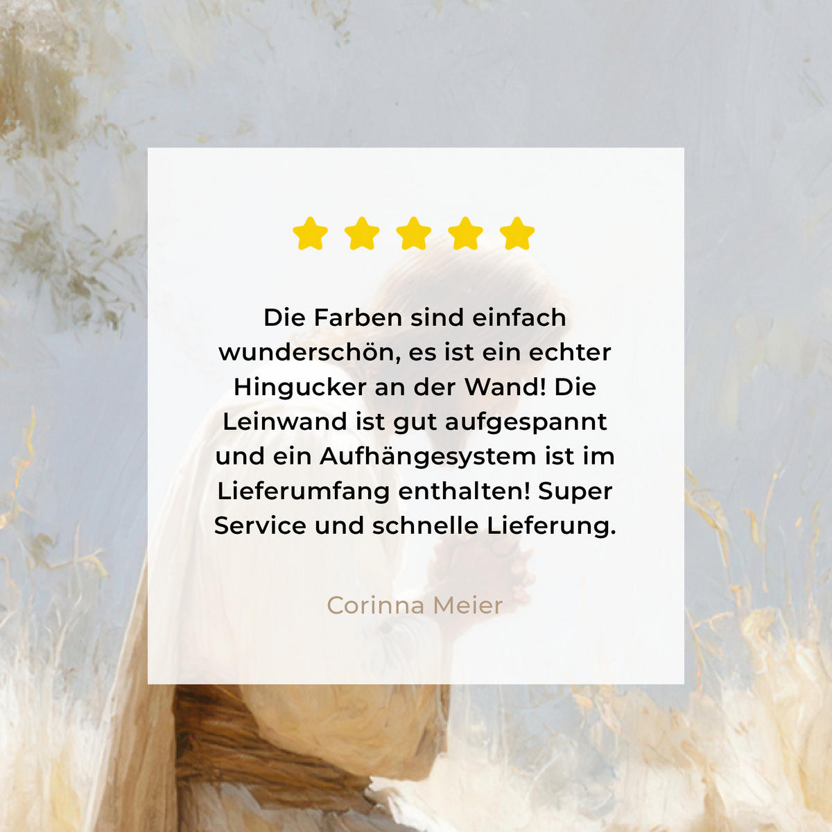 LEINWANDBILD Jesus - Kniend - Waldlandschaft - Betend Deko Groß 90x140 cm - Beige/Hellblau, Textil (90/140cm) - MuchoWow