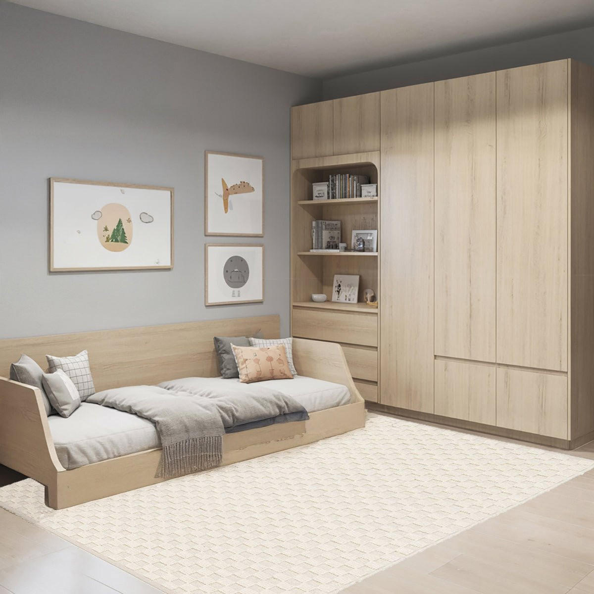 TEPPICH handgefertigt Baumwolle Wolle beige - Beige, Naturmaterialien (120/170cm) - AFK Living