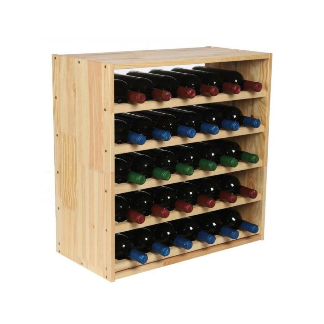 WEINREGAL Vincellar Mod 60x60x30 cm Standard Modul Für 30 Flaschen Massives Kiefernholz Natur - Naturfarben, Holz (60/60/30cm) - PROREGAL