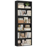 BÜCHERREGAL Schwarz 180 x 60 x 23,5 cm - Schwarz, Holzwerkstoff (60/180/23.5cm)