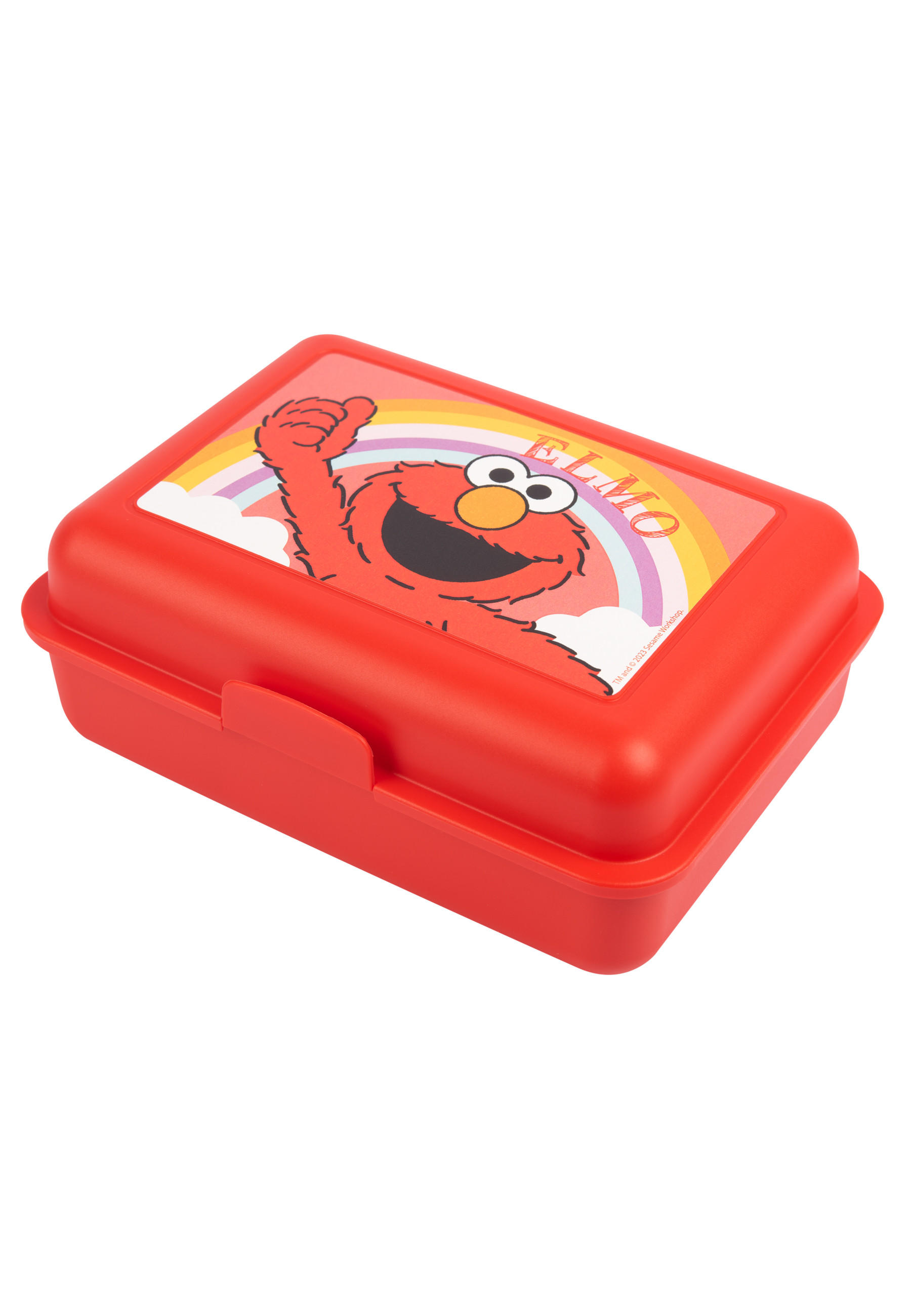 BROTDOSE Sesamstraße Elmo Regenbogen Rot 17,5 x 12,8 x 6,9 cm - Rot, Kunststoff (17.5/6.9/12.8cm) - United Labels