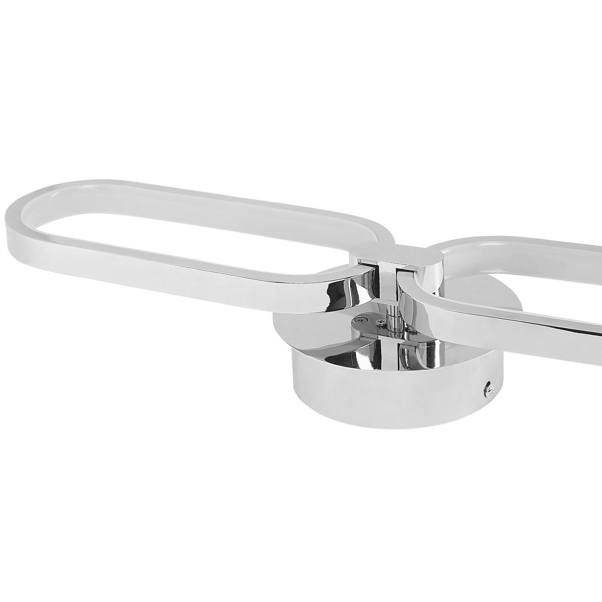 WANDLEUCHTE Krang 50x2x14 cm - Silberfarben, Metall (50/14/2cm) - Beliani