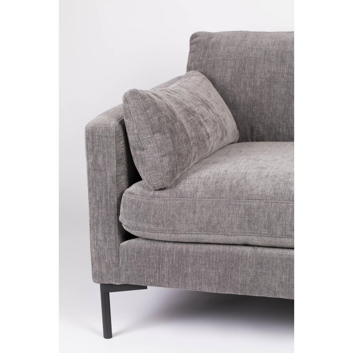 SOFA 3-SITZER Summer Anthrazit - Grau, Textil (230/82/101cm) - Zuiver