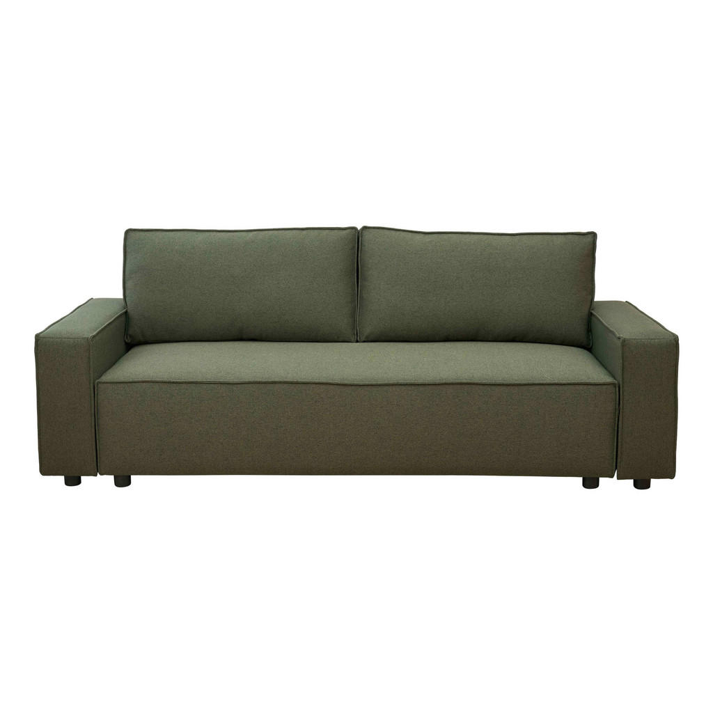 Thumbnail - Oviala Sofa, Grün, Textil, 3-Sitzer, Rechteckig, 93x82x220 cm, Wohnzimmer, Sofas & Couches, Sofas, 3-Sitzer Sofas