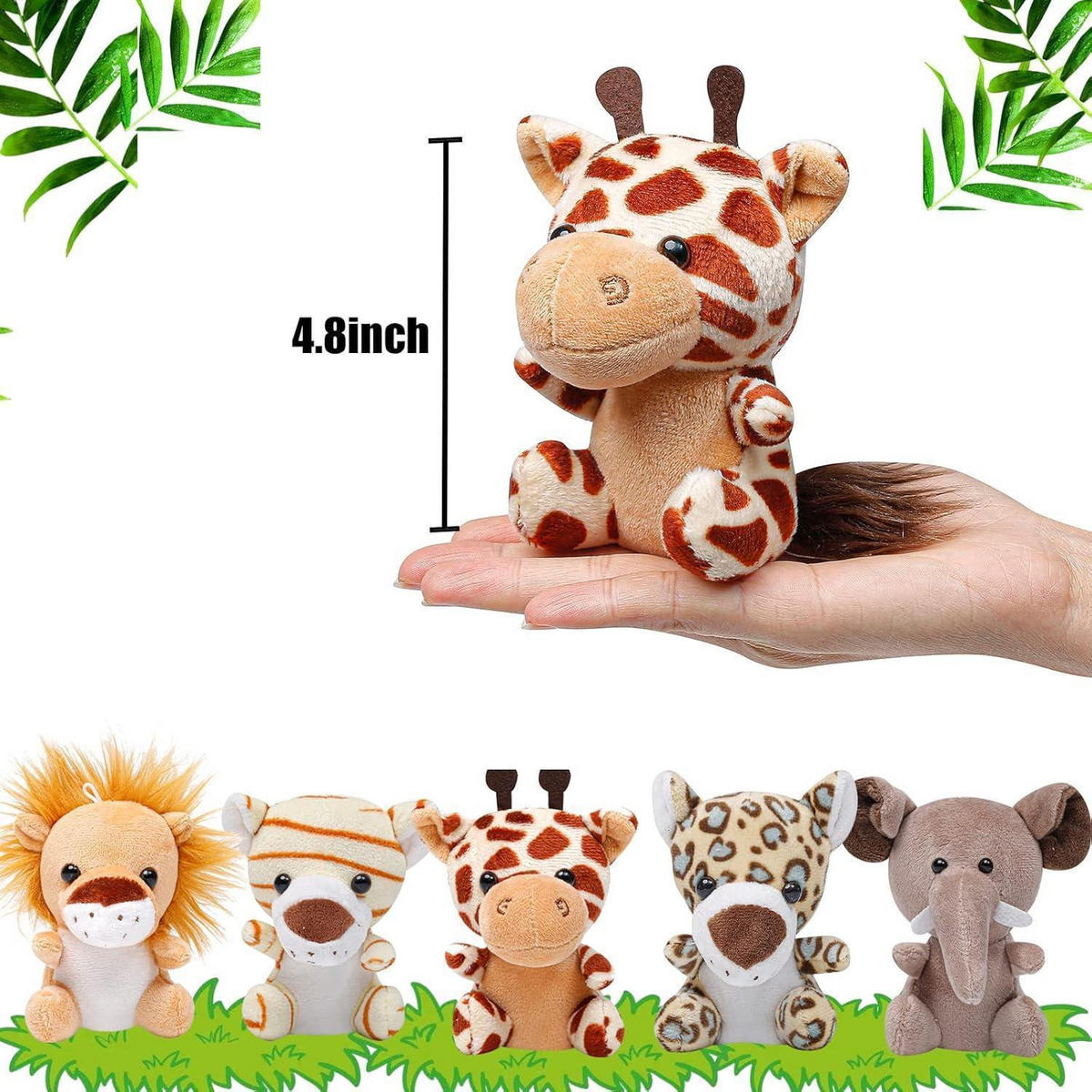 PLÜSCHTIER 5er Set sitzend 12 cm - Multicolor, Textil (12/12cm)