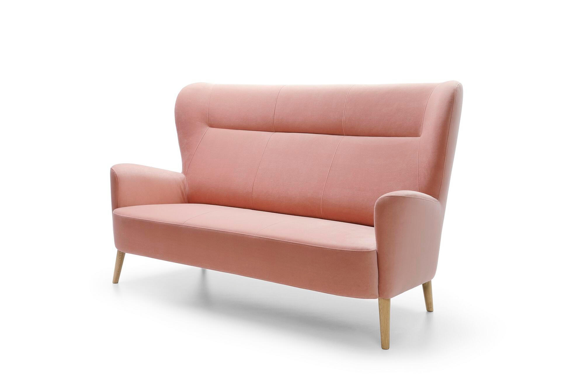 SOFA NEXT Rosa 189x93x110 cm - Pink, Textil (189/110/93cm) - FURNLUX