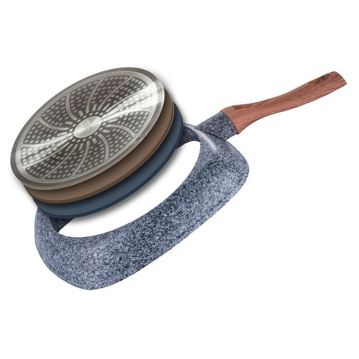 PFANNE Grau 28/28/4.5 cm BH1599 - Grau, Metall (28cm) - Berlinger Haus