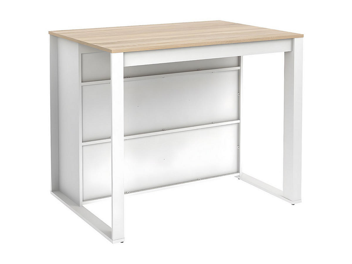 KÜCHENINSEL - 4 -Sitzer - Holzspan - naturfarben hell, weiß - OPOLE - Naturfarben, Holz (110.2/90.5/80cm) - Vente-Unique