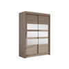 KLEIDERSCHRANK Miami V - Silberfarben/Trüffeleichefarben, Holzwerkstoff/Kunststoff (120/200/58cm) - MIRJAN24
