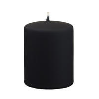 STUMPENKERZEN Samt-Lack Deep Black 8 x 6 cm, 4er Set - Schwarz, Paraffin (6/8/8cm) - Kopschitz Kerzen