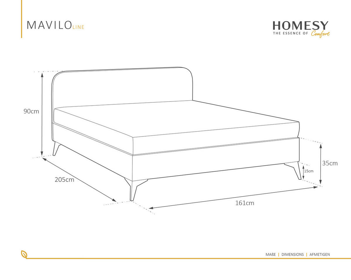 POLSTERBETT Mavilo 160 x 200 cm mit Bettkasten und Lattenrost ohne matratze - schwarz - Schwarz, Holz (160/200cm) - Homesy