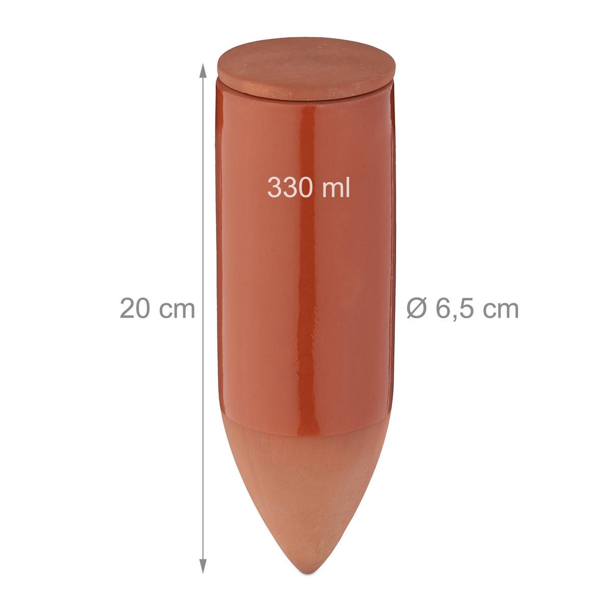 3XTONKEGEL - Hellbraun, Keramik (6.5/20/6.5cm) - Relaxdays