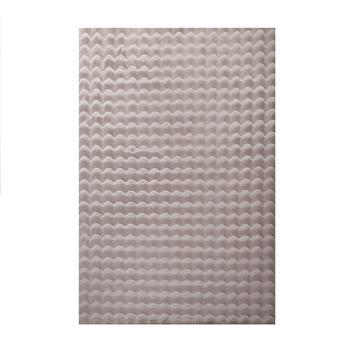 TEPPICH Waschbar Hochflor Uni Polyester Wohnzimmer Beige Rechteckig 120x170 - Beige, Textil (120/170cm) - KADIMA DESIGN
