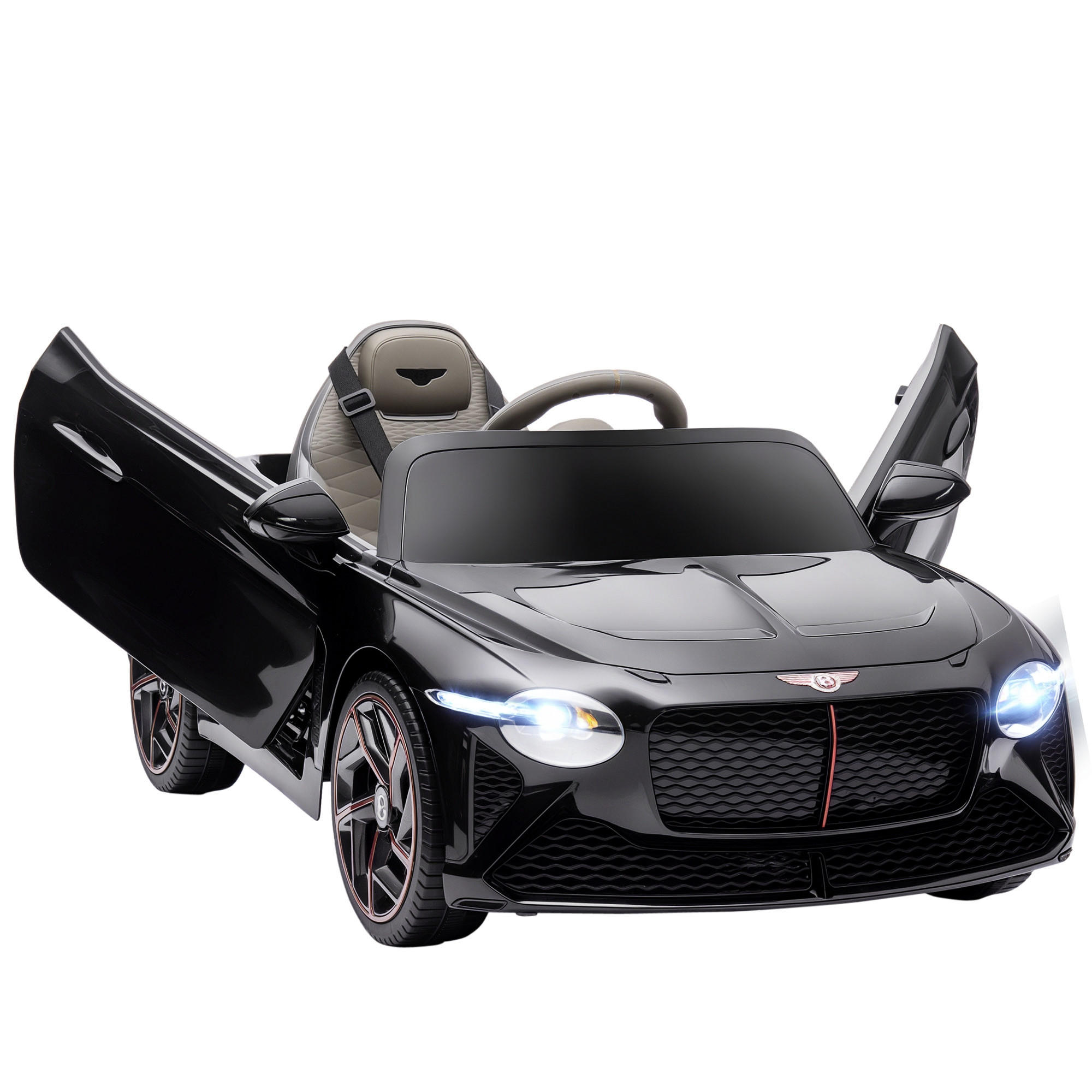 ELEKTRO-KINDERAUTO DE-13155 Flügeltüren Schwarz - Schwarz, Kunststoff (108/65/45cm) - ComfortXL