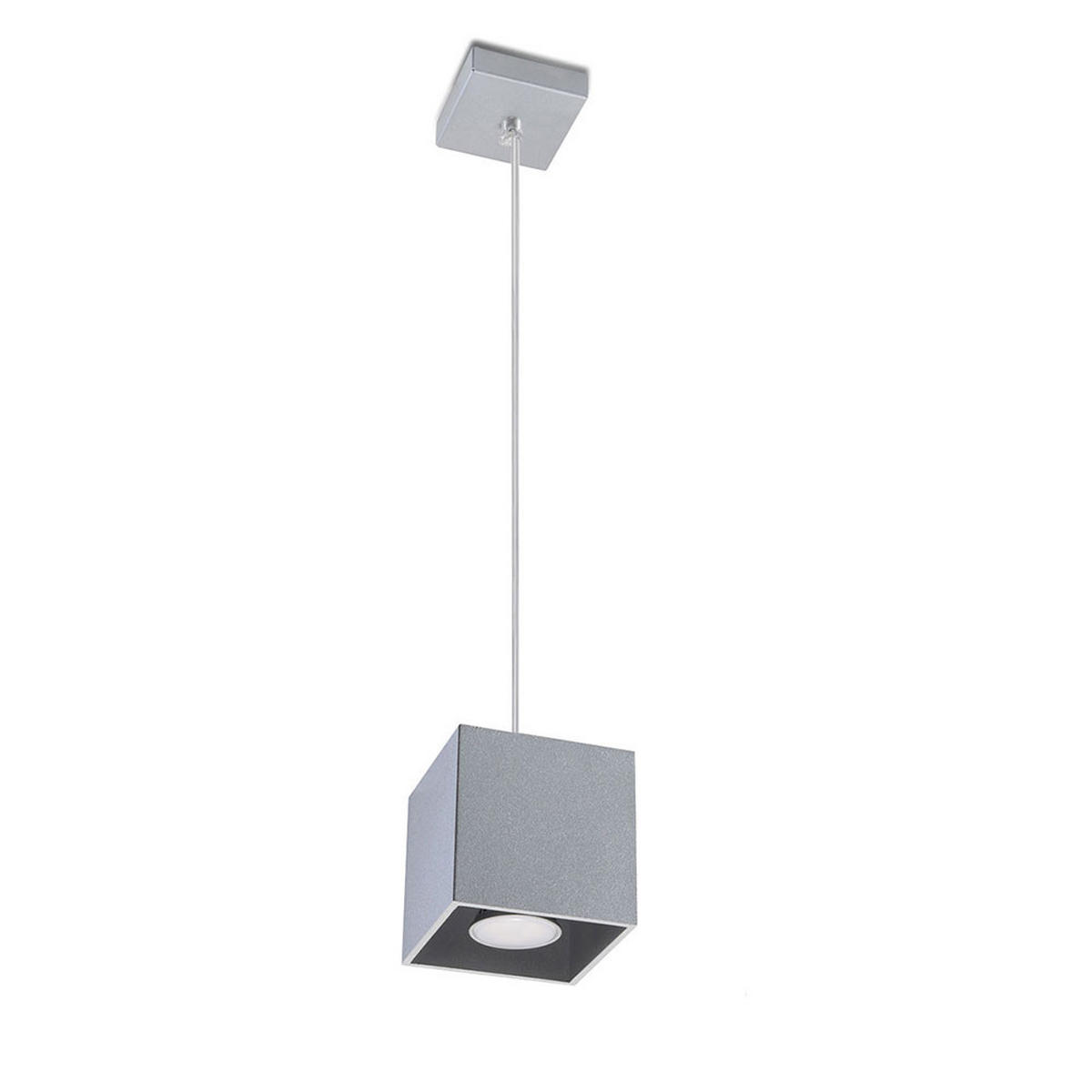 LED HÄNGELEUCHTE Aluminium Grau - Grau, Metall (10/10/80cm)