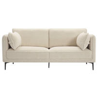 SOFA Wolle Weiß - Weiß, Textil (195/86/85cm) - Nordlys