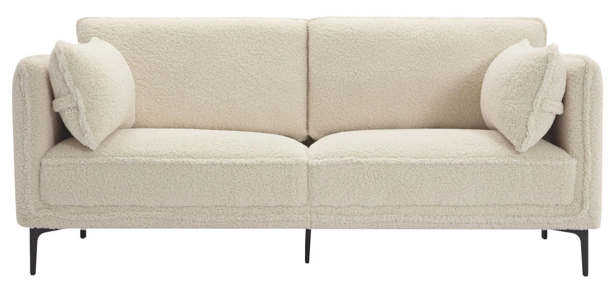 SOFA Wolle Weiß - Weiß, Textil (195/86/85cm) - Nordlys