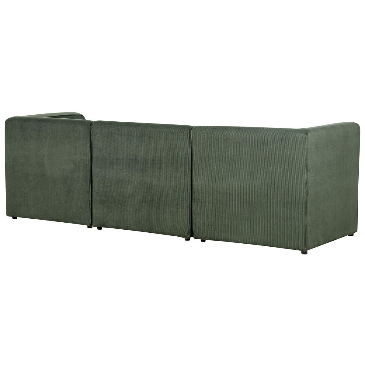 3-SITZER-SOFA Cord dunkelgrün Lemvig - Grün, Textil (250/78/83cm) - Beliani
