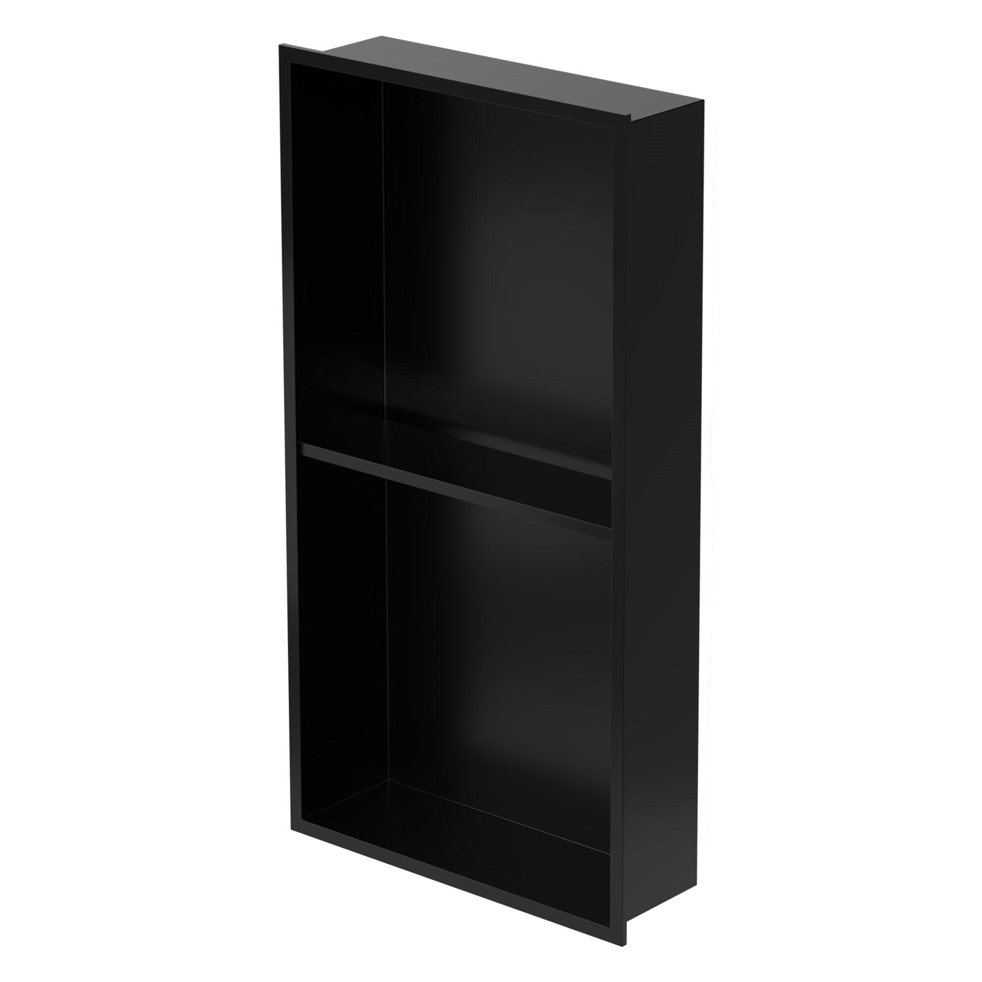 DUSCHNISCHE Schwarz 30/60 cm - Schwarz, Metall (62/10/32cm) - LuxeBath