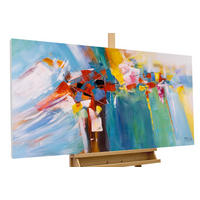 ACRYLBILD HANDGEMALT 120/60 cm - Blau/Multicolor, Holz/Textil (1.64/60cm) - KUNSTLOFT