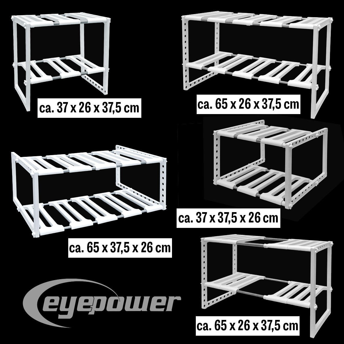 KÜCHENREGAL 13/39/26 cm - Weiß, Kunststoff (26/39/67cm) - eyepower