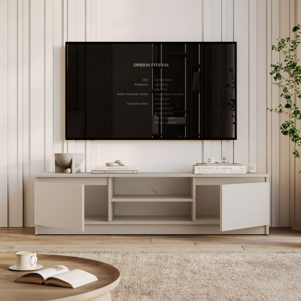 LOWBOARD HANA 140 cm Kaschmir - Kaschmir, Holzwerkstoff (140/36/40cm) - Lookway